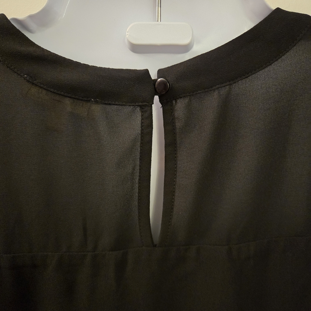 Monteau Black Ruffle Sleeve Blouse - Picture 4 of 5